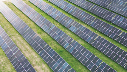 Solar farm producing renewable electricity