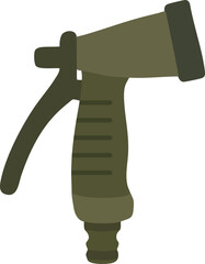 Garden hose spray nozzle pistol grip in green