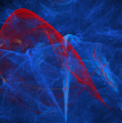 Fractal colored abstract on black background