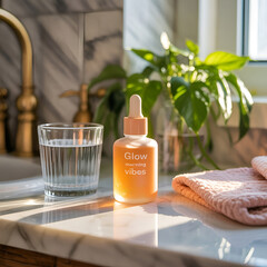 perfume bottle mockup design  Ai genarated 