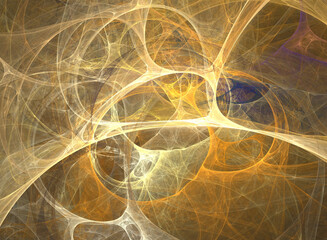Fractal colored abstract on black background