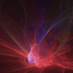 Fractal colored abstract on black background