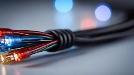Tangled Wires: A close-up shot captures a bundle of wires, their vibrant colors a striking contrast against the blurred background.