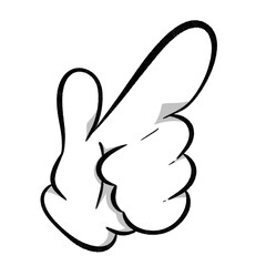 ハンドサイン素材｜斜め指さしポーズ