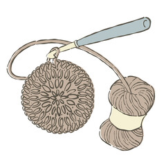 シンプルなかぎ針編みイメージのイラスト