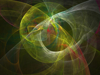 Fractal colored abstract on black background