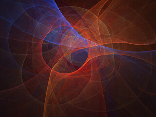 Fractal colored abstract on black background