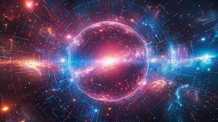 Obraz premium an artistic cosmic visualization of the universe