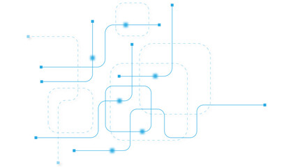 Abstract futuristic technology background. Technology background with crossed lines and dots.