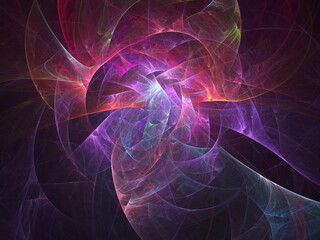 Fractal colored abstract on black background