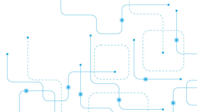 Abstract futuristic technology background. Technology background with crossed lines and dots.