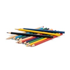 colored pencils on white
