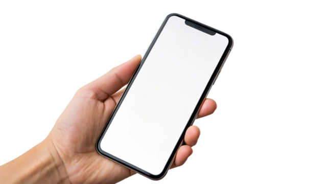 smartphone mockup, mobile phone, blank screen mobile, technology device, phone in hand, gadget display, white background phone, modern smartphone, isolated phone, app screen