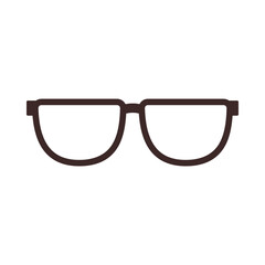 Eyeglasses with no lens. Accessory, beauty, eyewear, repair concepts.  Flat decorative vector design isolated illustration.