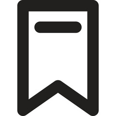 Black Bookmark Icon Isolated On Transparent Background Representing Saved Information Or Favorites For Digital Content
