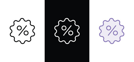 Percent icon sign . percentage, discount, divide icons. percentage interest rate vector