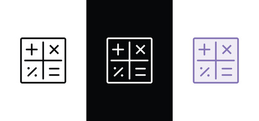 Calculator icon vector. Accounting calculator sign and symbol.