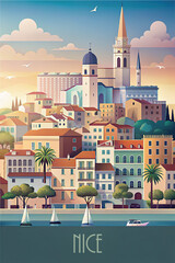 Nice skyline minimalist style