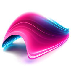 Obraz premium Abstract flowing wave of pink and blue light isolated on transparent background