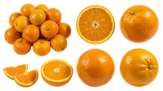 Fresh oranges artfully arranged, showcasing vibrant color, perfect for healthy eating and citrus fruit lovers everywhere