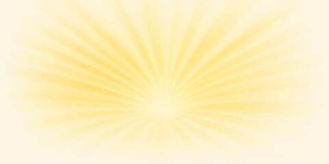 Obraz premium Bright yellow sunburst vector illustration with abstract rays of light for a warm summer background