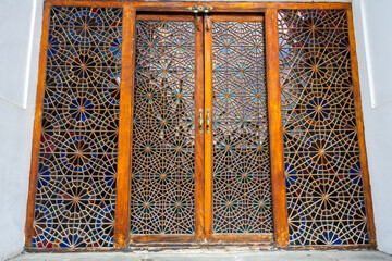 Stained glass shebeke window of Shaki Khan’s Palace