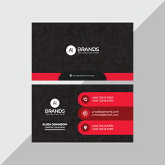 Naklejka premium Modern Professional Business Card, Creative And Simple Business Visiting Card, Business Card Design Template 