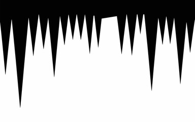 icicles on white background