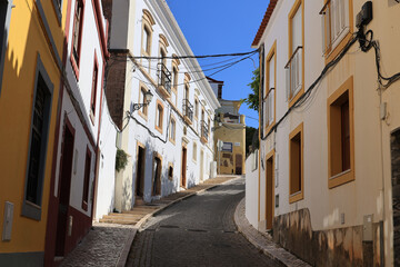 Historic alley in the Portuguese town of Silves, Algarve, Portugal 