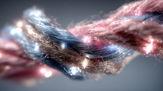 Glowing thread symbolizes anxiety, tangled together in a captivating display of emotions and feelings