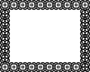 Elegant Black Geometric Frame Border Design