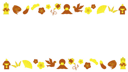 シンプルでかわいい和風な素材の見出しフレーム