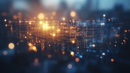 Digital Galaxy: An abstract representation of a digital network, where interconnected data points glow with vibrant energy.