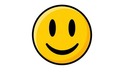 Simple Yellow Smiling Face Icon Illustration for Positive Emotions and Happy Vibes