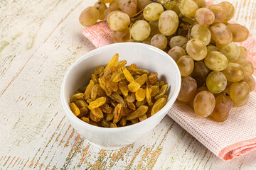 Sweet dry yellow honey raisin