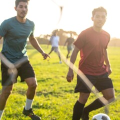 Obraz premium Soccer players in action