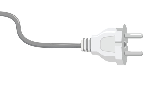 European Style Plug Illustration Emphasizing Electrical Connectivity and Power Supply for Devices and Appliances
