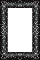 Picture frame, text frame, abstract, scribble pattern, black and white used for creating backgrounds, pattern designs, printed patterns on products.