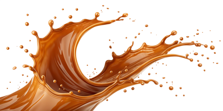 chocolate splash isolated on white background