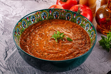 Gazpacho - cold Spanish tomato soup