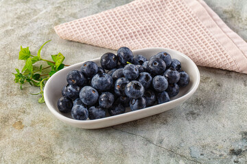 Sweet juicy ripe blueberry heap