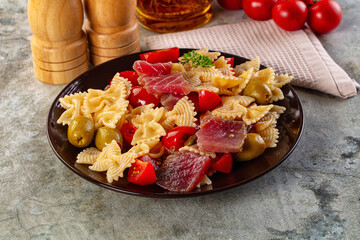 Pasta Farfalle with fresh Tuna fish