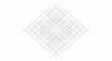 Intricate Geometric Composition Of Intersecting Lines And Shapes