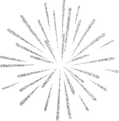 Obraz premium Silver Glitter Firework Sparkler Explosion