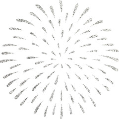 Silver Glitter Firework Sparkler Explosion