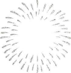 Silver Glitter Firework Sparkler Explosion