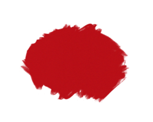 Red watercolor brush stroke with rough edges on white background. Vibrant paint texture perfect for abstract art, posters, and digital design. Bold handmade ink splash illustration.