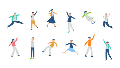 ポイントに使える人々のイラスト