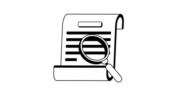 Text recognition from image using AI concept. Animation MP4 File