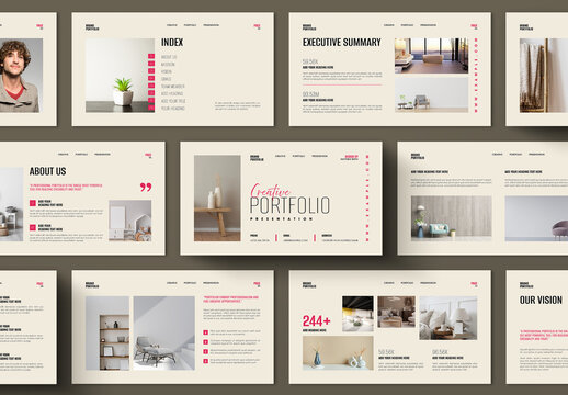 Minimal Portfolio Presentation Template for Creative Brands